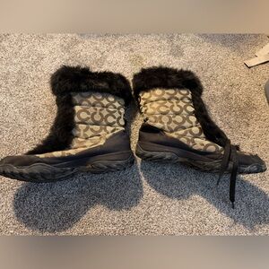 Coach Black and Brown Winter Boots